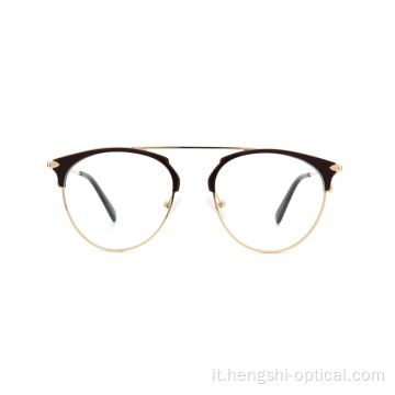 2021 Fashion Women Acetato Acetato mezzo occhiali ottici senza bordo